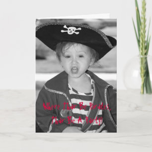 Skräddarsy piratfödelsedaginbjudan - inbjudan