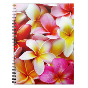 Skräddarsy PlumeriaFrangipaniHawaii blomma Anteckningsbok Med Spiral