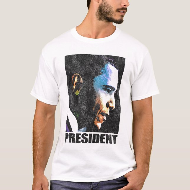 Skräddarsy presidentBarack Obama vintage - T-shirt (Framsida)