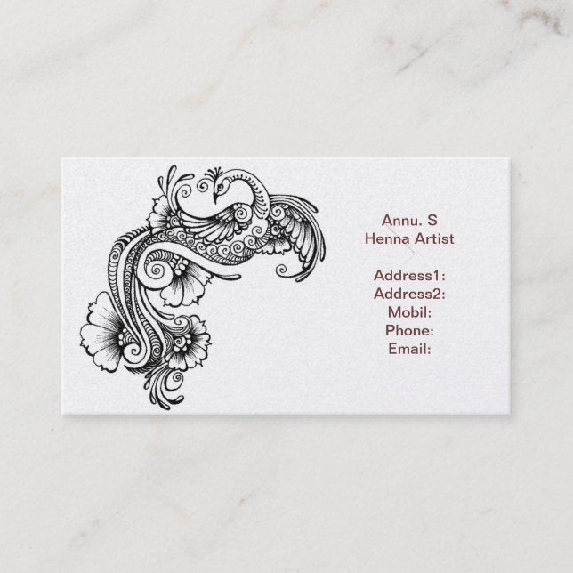 Skräddarsy produkten visitkort (Framsida)