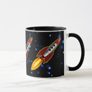 Skräddarsy Retro raket - Mugg