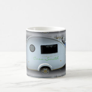 Skräddarsy Retro teardropcampare Kaffemugg