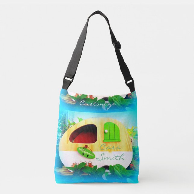 Skräddarsy Retro vintagecampare Axelväska (Framsida)