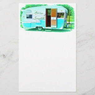 Skräddarsy Retro vintagecampare Brevpapper