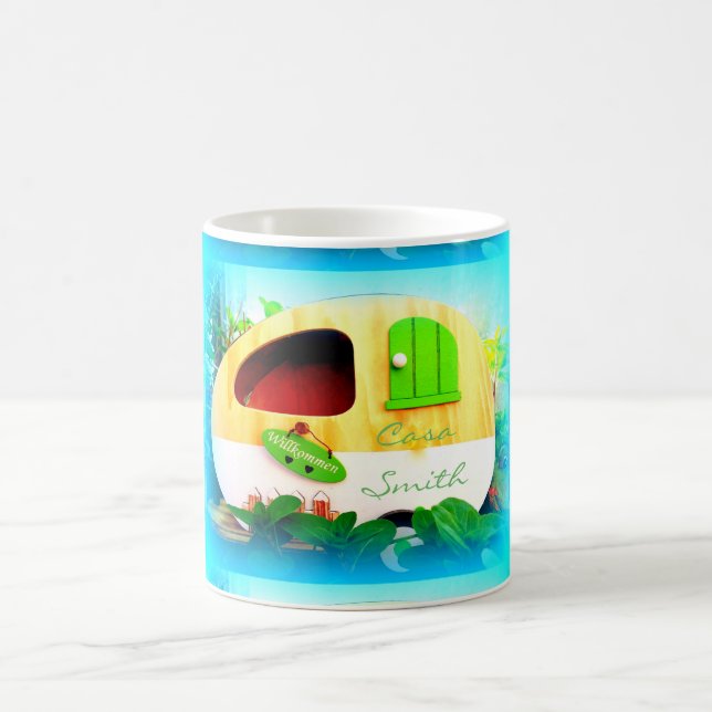 Skräddarsy Retro vintagecampare Kaffemugg (Center)