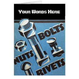 Skräddarsy Rivets, nöt - och - kasta i sig Hälsningskort