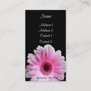 Skräddarsy rosa Gerbera - Visitkort