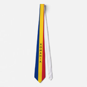 Skräddarsy rumänienflaggatien slips