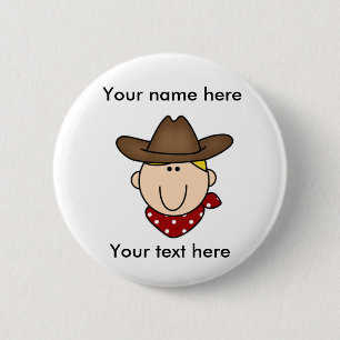 Skräddarsy sig Yourself den blonda cowboyen Knapp