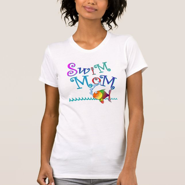 Skräddarsy simmamammaT-tröja T Shirt (Framsida)