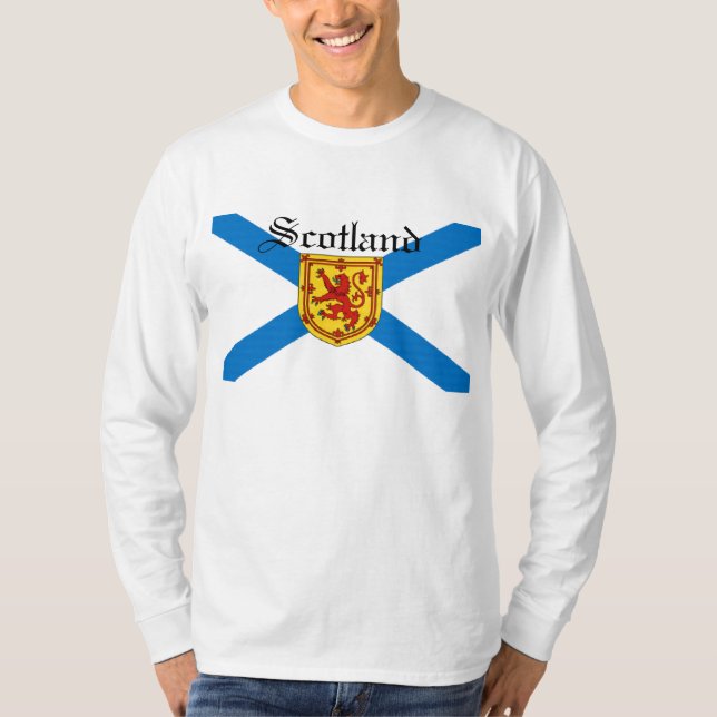 Skräddarsy Skottland för skotsk flagga våldsamt T-shirt (Framsida)