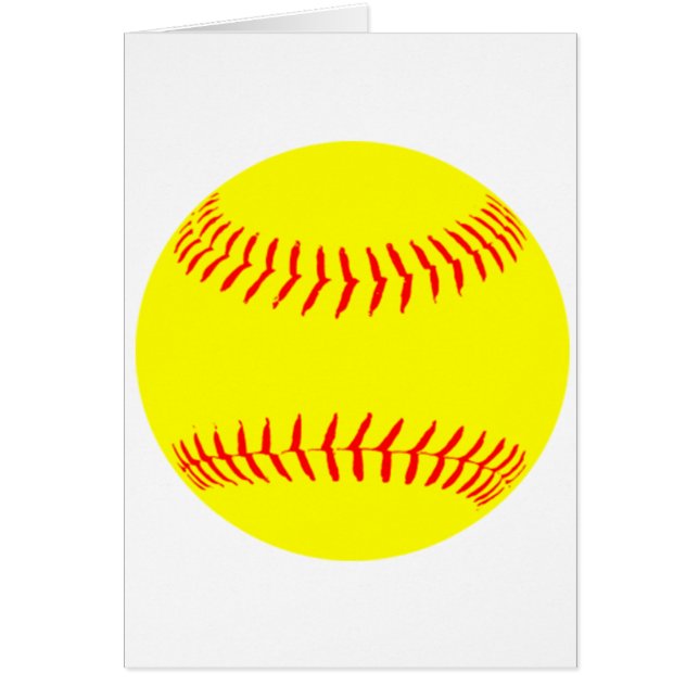 Skräddarsy softball hälsningskort (Framsidan)