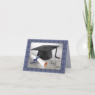 Skräddarsy studententackkort (denimblått) tack kort