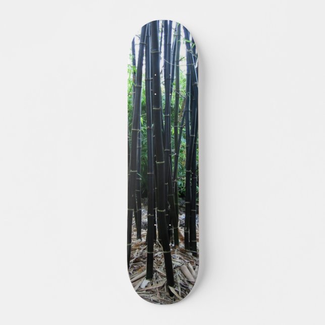 skräddarsy svart bambu - mini skateboard bräda 18,5 cm (Framsida)