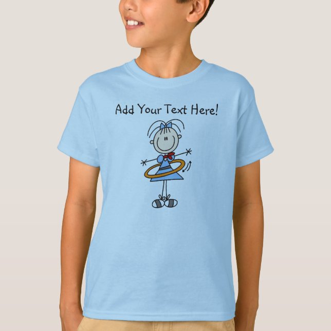 Skräddarsy T-tröja för flicka för Hula ringstick Tröja (Framsida)