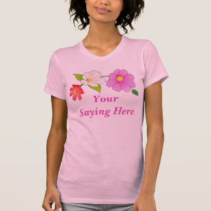 Skräddarsy tanktop för kvinnablommigttanktop tee shirt