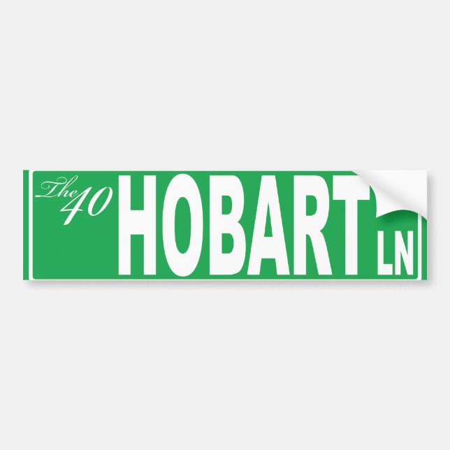 Skräddarsy tecken för 40 Hobart Ln! Bildekal (Framsidan)