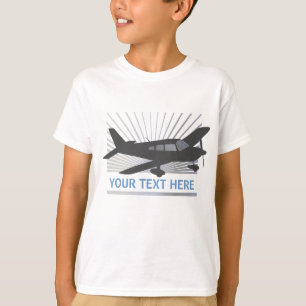 Skräddarsy text - lågt vingeflygplan tee shirt