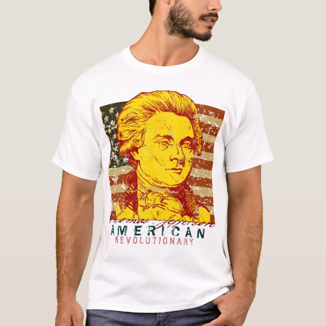 Skräddarsy Thomas Jefferson T-tröja - Tee (Framsida)