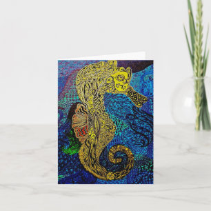 Skräddarsy tomma notecards för Seahorse det Kort