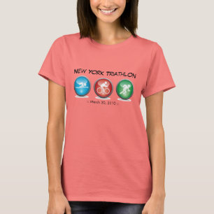 Skräddarsy Triathlonskjorta - simman, cyklar, kö T-shirt