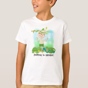 Skräddarsy Tshirt för brunettpojkeSafari T-shirt