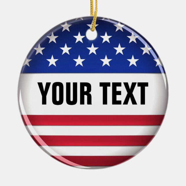 Skräddarsy USA prydnad Julgransprydnad Keramik (Framsidan)