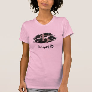 Skräddarsy varm sleeve för lock för läppardamA T-shirt