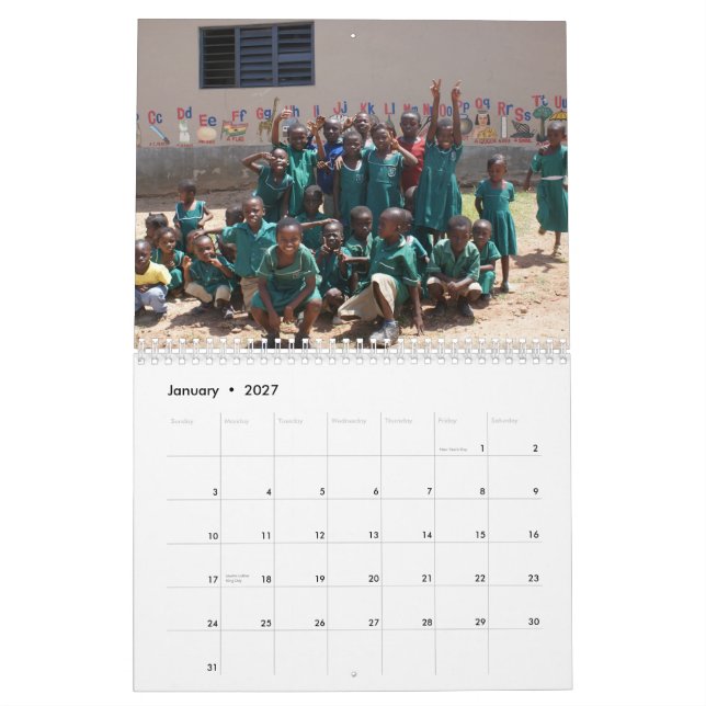 Skräddarsy volontärafrika - kalender (Jan 2027)