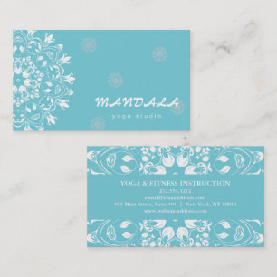 SKRÄDDARSY YOGAINSTRUKTÖR FÖR MANDALA LOGOTYP VISITKORT