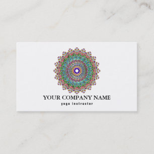 SKRÄDDARSY YOGAINSTRUKTÖR FÖR MANDALA LOGOTYP VISITKORT