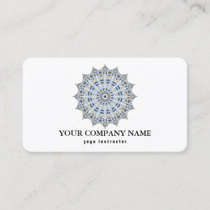 SKRÄDDARSY YOGAINSTRUKTÖR FÖR MANDALA LOGOTYP VISITKORT