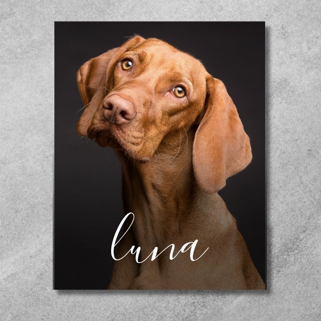Skräddarsydd bild på husdjur Hund Namn  (Pet Photo Canvas)