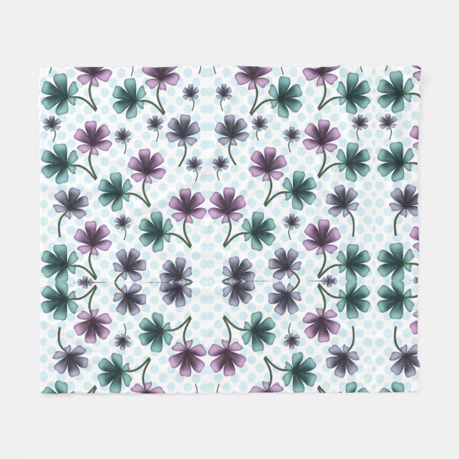 Skräddarsydd blomstermönstrad filt (Framsidan (Horisontell))