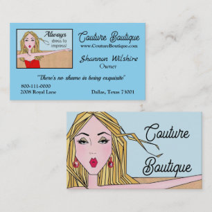 Skräddarsydd boutique visitkort