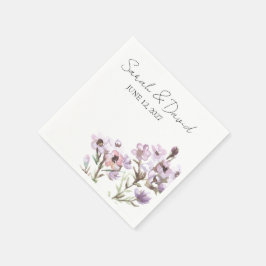 Skräddarsydd cocktailservett Elegant blomma Bröllo Pappersservett