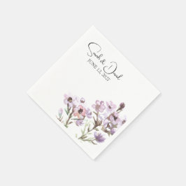 Skräddarsydd cocktailservett Elegant blomma Bröllo Pappersservett