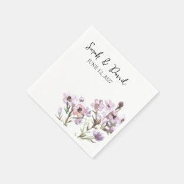 Skräddarsydd cocktailservett elegant blomma bröllo pappersservett