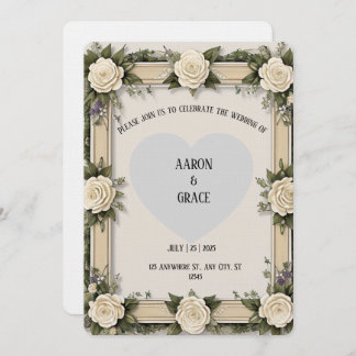 Skräddarsydd elegant kuvert i roséblommor inbjudningar