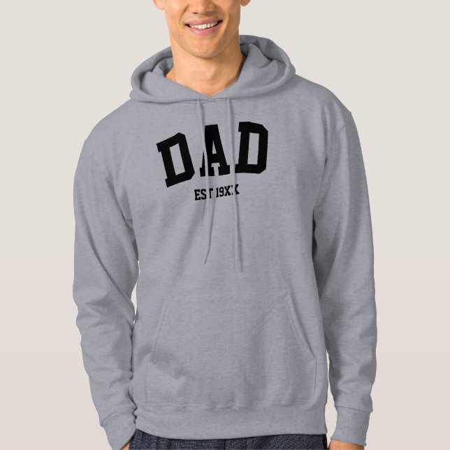 Skräddarsydd fadersdagspresent för pappa hoodie (Framsida)