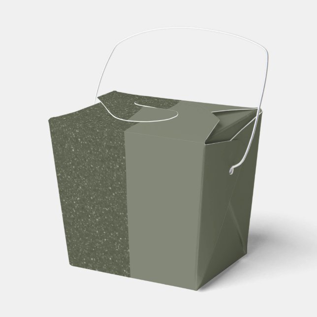 Skräddarsydd fläckig mossgrön presentförpackning f presentaskar (Framsidan Sidan)