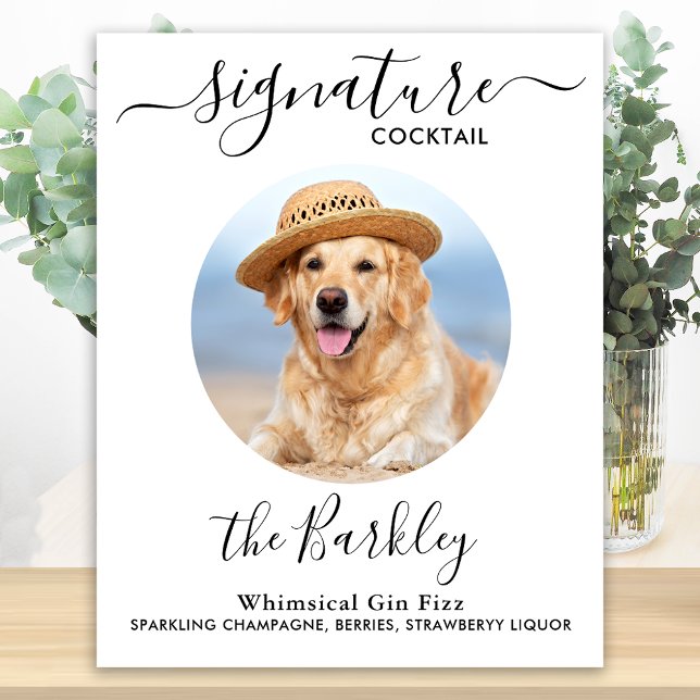 Skräddarsydd foto för bröllopscocktail med husdjur poster (Skapare uppladdad)