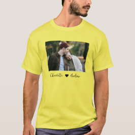 Skräddarsydd Foto Och Text Personlig T-Shirt
