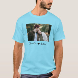 Skräddarsydd foto- och textanpassad t-shirt