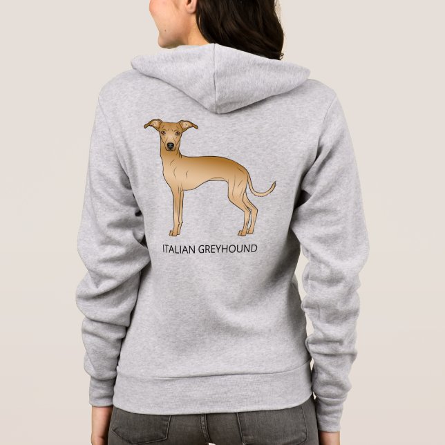 Skräddarsydd greyhound-Hund med Anpassningsbar T Shirt (Baksida)