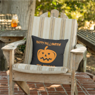 Skräddarsydd Halloween-pumpa festdekoration kastku Utomhuskudde