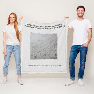 Skräddarsydd handskriven familjerecept Arv Fleece