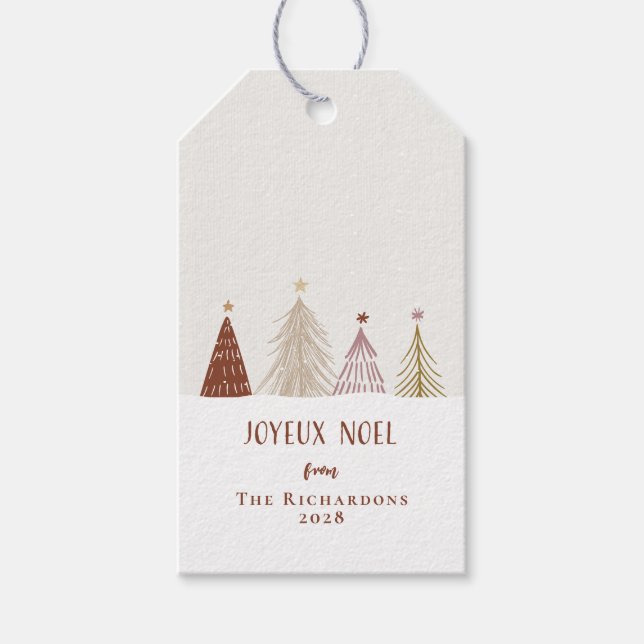 Skräddarsydd jul Noel-paket Vinkara Festiv Presentetikett (Framsidan)