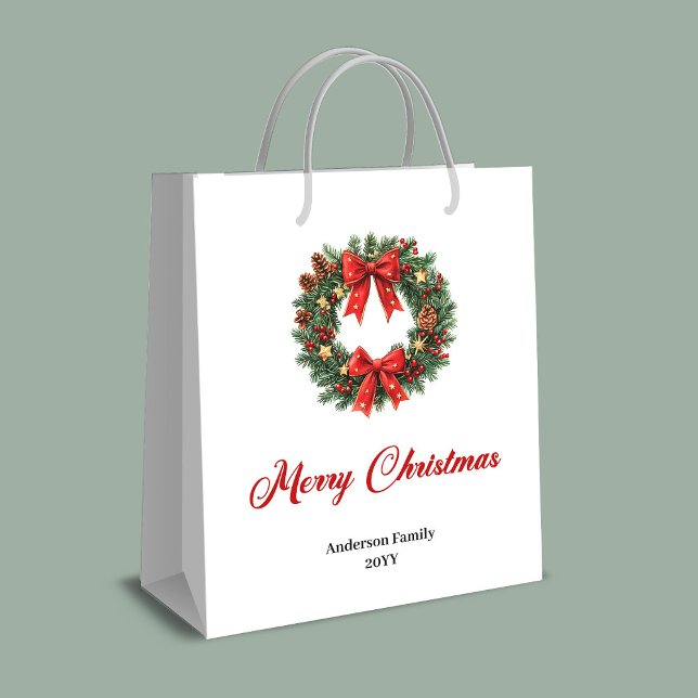 Skräddarsydd julkranspåse med elegant design (Custom Christmas wreath bag with elegant design look)