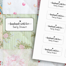 Skräddarsydd klädetikett för handgjorda föremål klistermärke